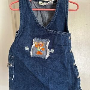 Vintage Y2K Denim Sesame Street Dress